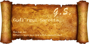Györgyi Sarolta névjegykártya