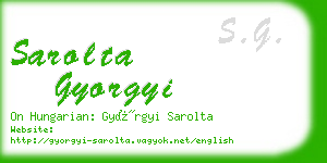 sarolta gyorgyi business card